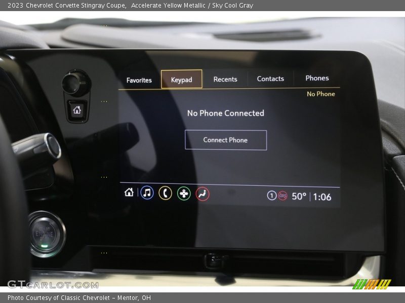 Controls of 2023 Corvette Stingray Coupe