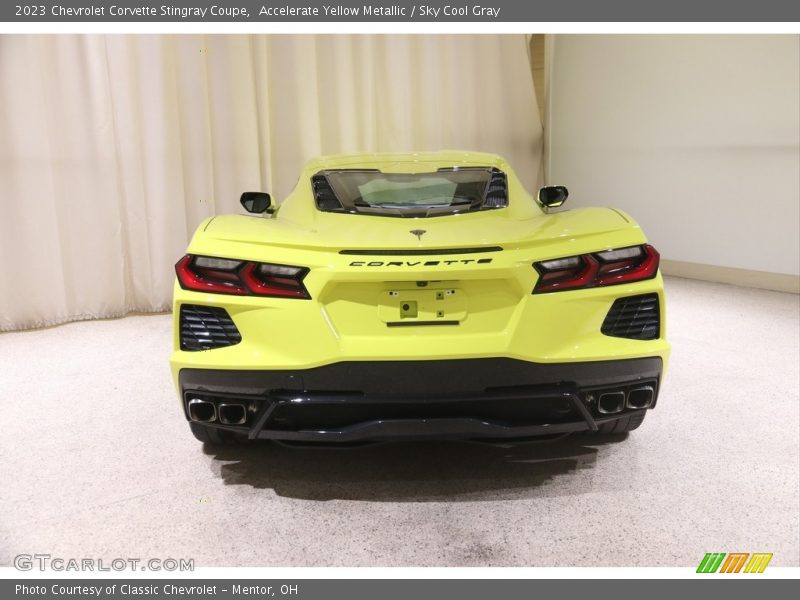 Accelerate Yellow Metallic / Sky Cool Gray 2023 Chevrolet Corvette Stingray Coupe