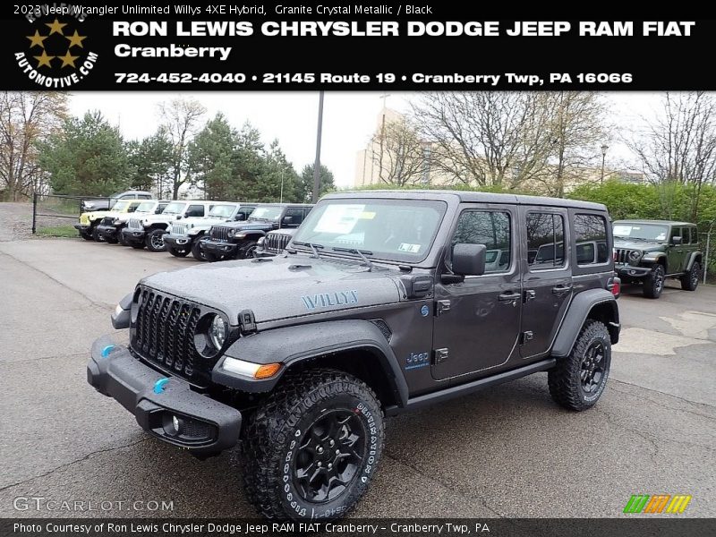 Granite Crystal Metallic / Black 2023 Jeep Wrangler Unlimited Willys 4XE Hybrid