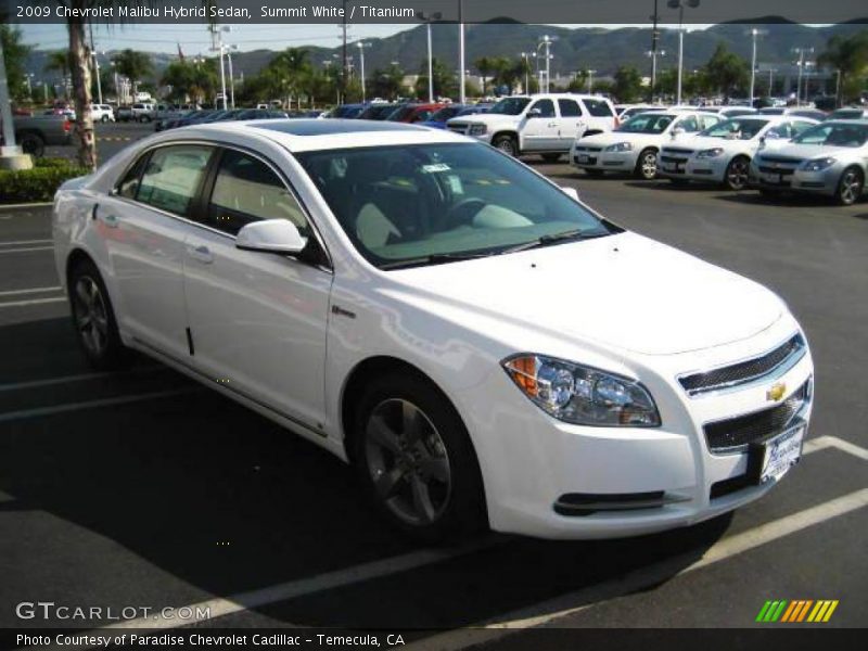 Summit White / Titanium 2009 Chevrolet Malibu Hybrid Sedan