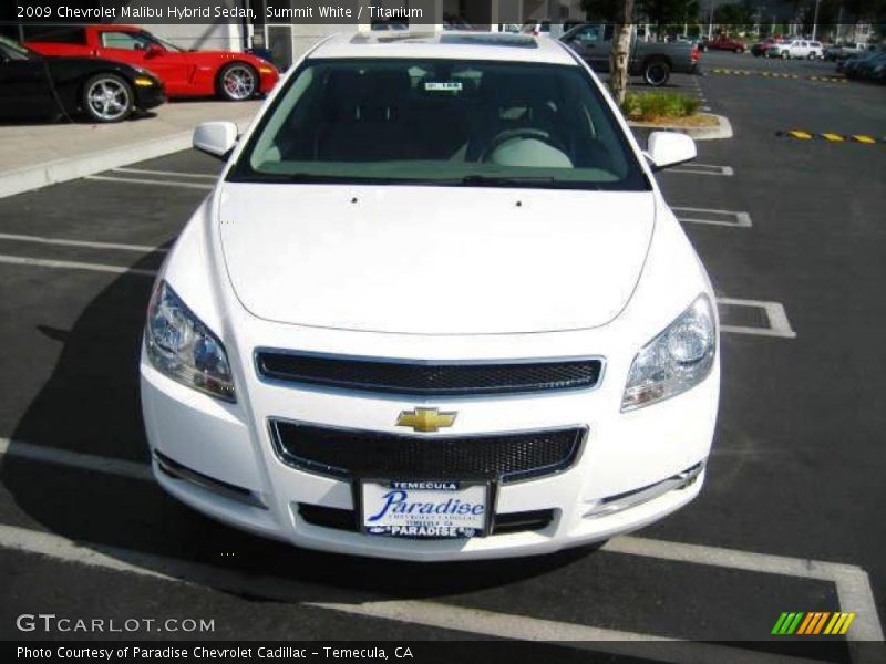 Summit White / Titanium 2009 Chevrolet Malibu Hybrid Sedan