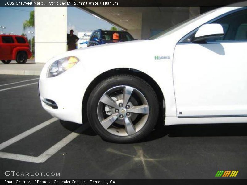 Summit White / Titanium 2009 Chevrolet Malibu Hybrid Sedan
