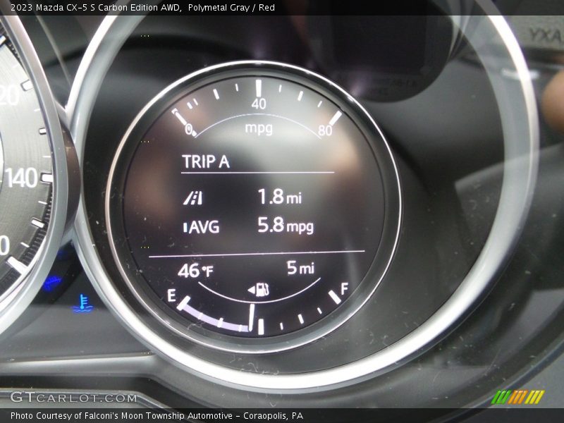 Polymetal Gray / Red 2023 Mazda CX-5 S Carbon Edition AWD