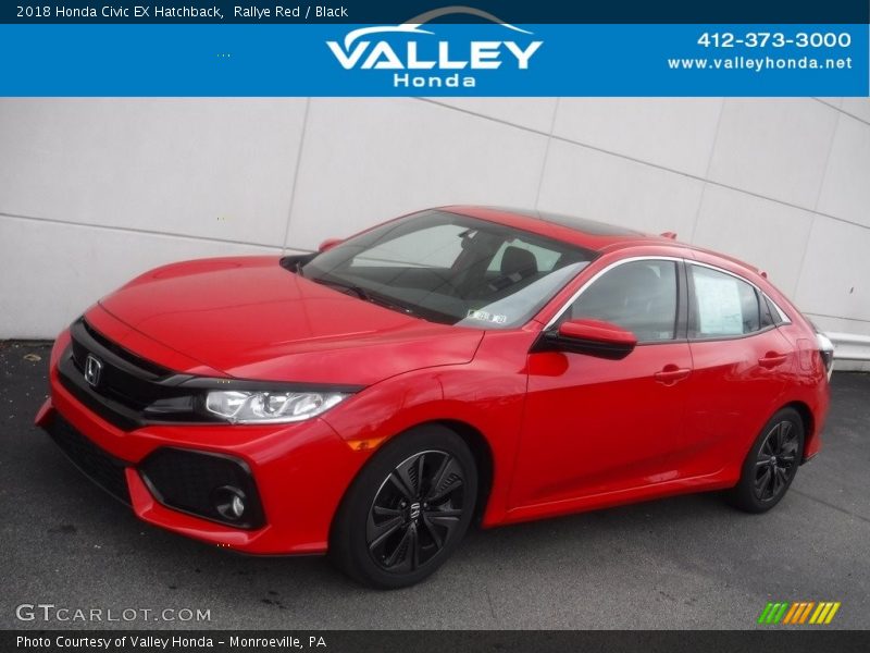 Rallye Red / Black 2018 Honda Civic EX Hatchback