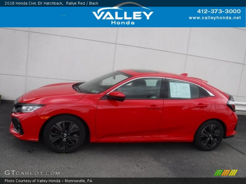 Rallye Red / Black 2018 Honda Civic EX Hatchback