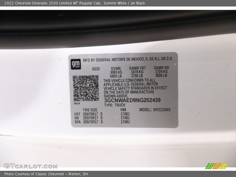 Summit White / Jet Black 2022 Chevrolet Silverado 1500 Limited WT Regular Cab