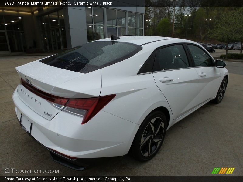 Ceramic White / Black 2023 Hyundai Elantra Limited Hybrid