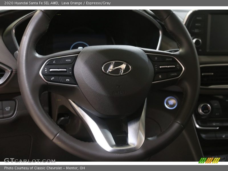 Lava Orange / Espresso/Gray 2020 Hyundai Santa Fe SEL AWD