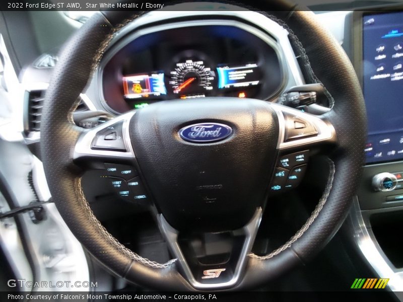 Star White Metallic / Ebony 2022 Ford Edge ST AWD