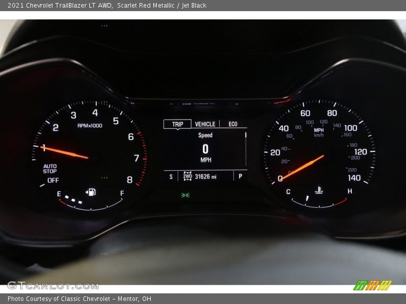 Scarlet Red Metallic / Jet Black 2021 Chevrolet TrailBlazer LT AWD