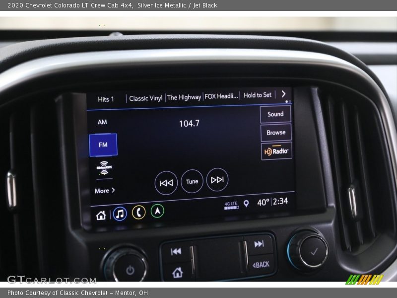 Silver Ice Metallic / Jet Black 2020 Chevrolet Colorado LT Crew Cab 4x4