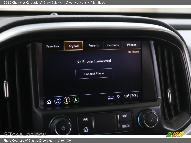 Silver Ice Metallic / Jet Black 2020 Chevrolet Colorado LT Crew Cab 4x4