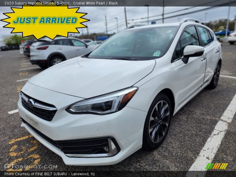 Crystal White Pearl / Black 2020 Subaru Impreza Limited 5-Door