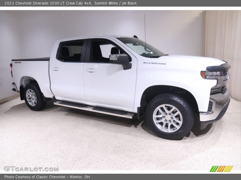 Summit White / Jet Black 2021 Chevrolet Silverado 1500 LT Crew Cab 4x4