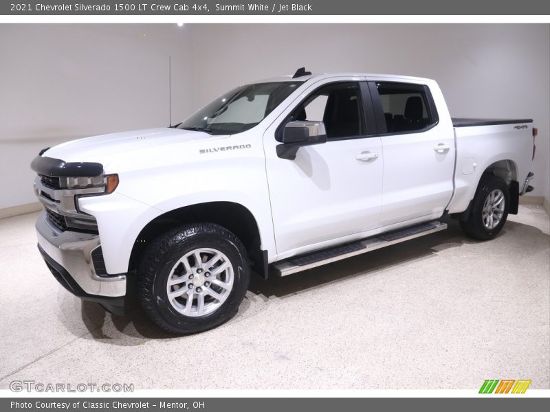 Summit White / Jet Black 2021 Chevrolet Silverado 1500 LT Crew Cab 4x4