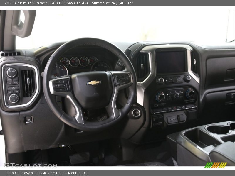 Summit White / Jet Black 2021 Chevrolet Silverado 1500 LT Crew Cab 4x4