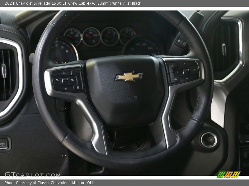 Summit White / Jet Black 2021 Chevrolet Silverado 1500 LT Crew Cab 4x4