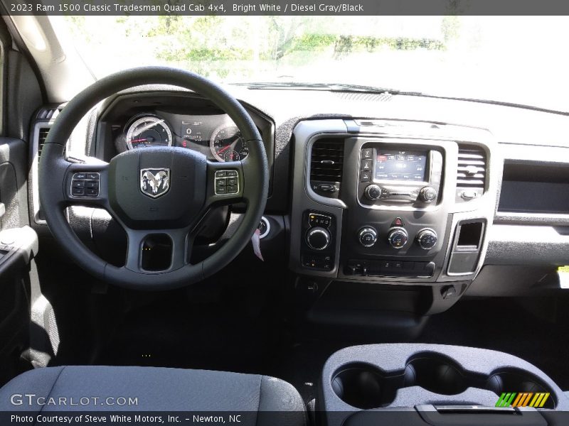 Bright White / Diesel Gray/Black 2023 Ram 1500 Classic Tradesman Quad Cab 4x4