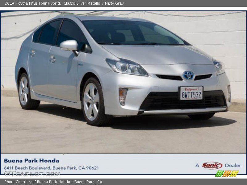 Classic Silver Metallic / Misty Gray 2014 Toyota Prius Four Hybrid