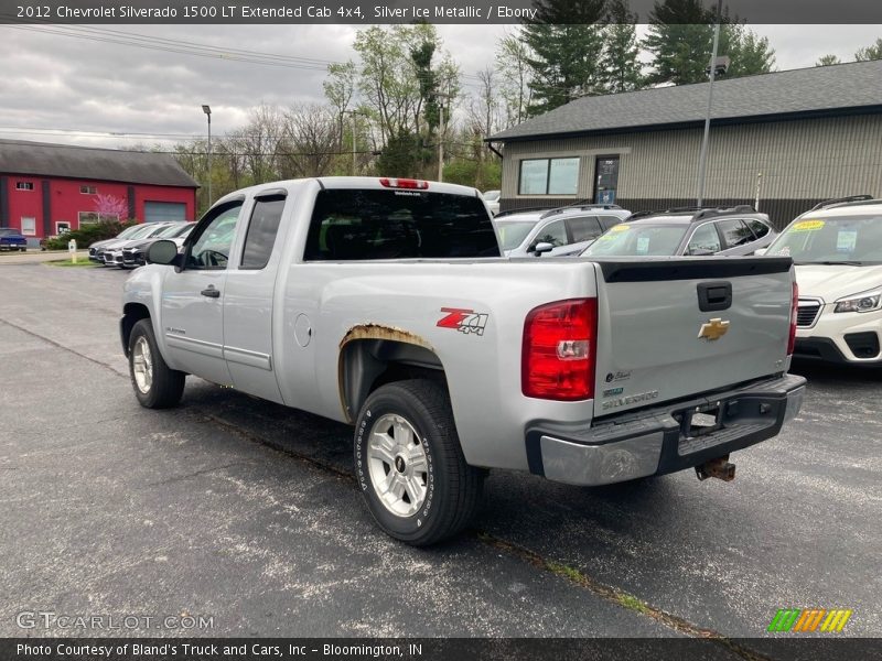 Silver Ice Metallic / Ebony 2012 Chevrolet Silverado 1500 LT Extended Cab 4x4