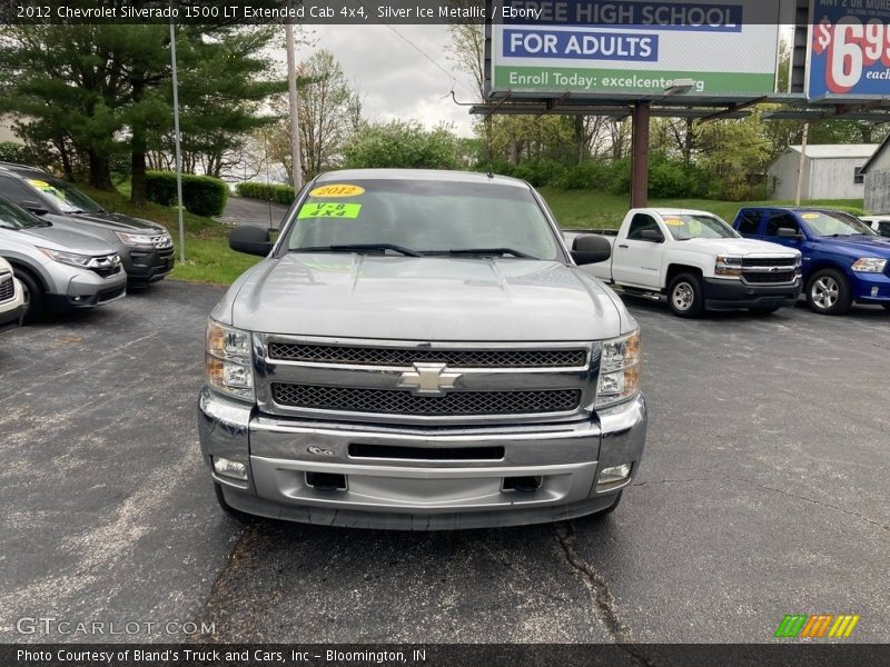 Silver Ice Metallic / Ebony 2012 Chevrolet Silverado 1500 LT Extended Cab 4x4