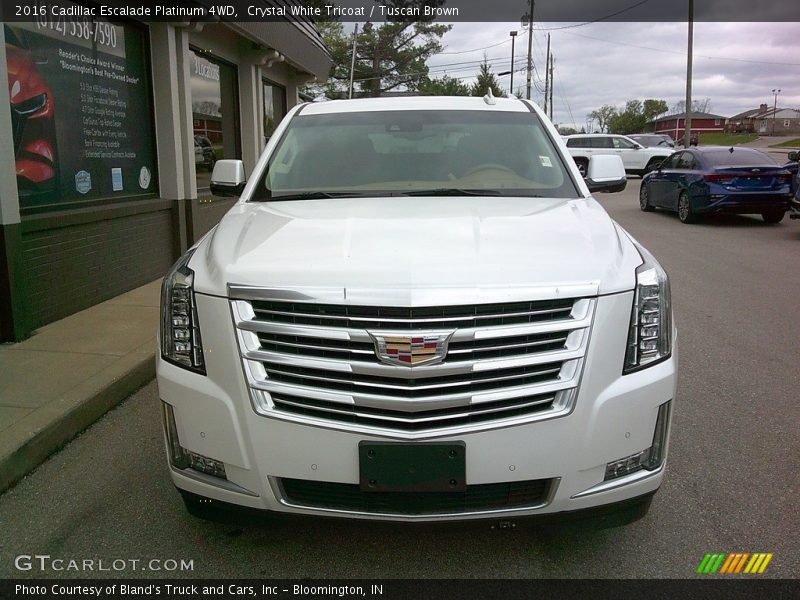 Crystal White Tricoat / Tuscan Brown 2016 Cadillac Escalade Platinum 4WD