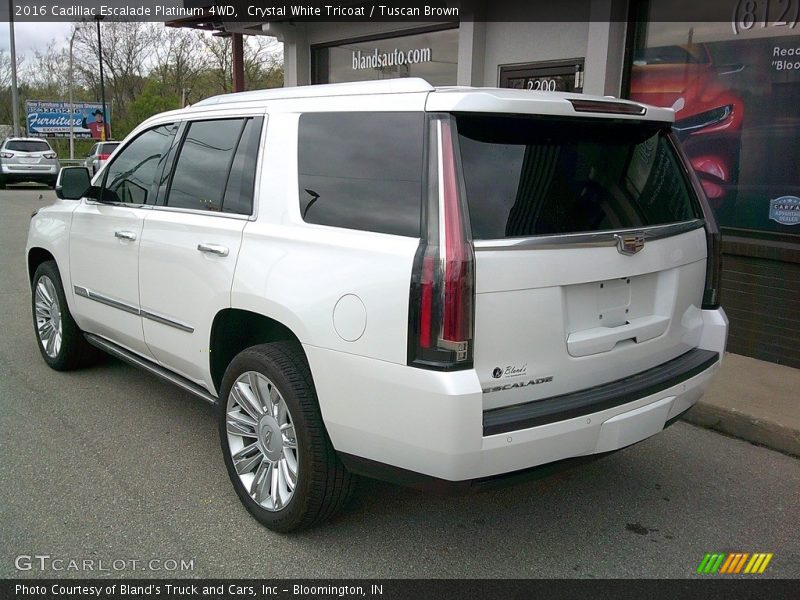 Crystal White Tricoat / Tuscan Brown 2016 Cadillac Escalade Platinum 4WD