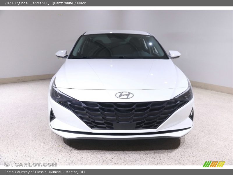 Quartz White / Black 2021 Hyundai Elantra SEL