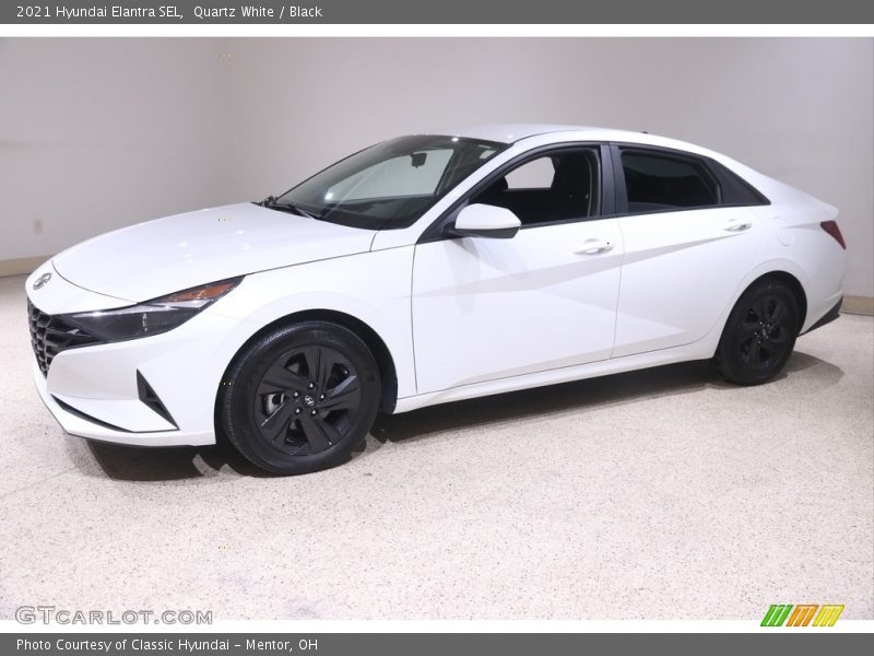 Quartz White / Black 2021 Hyundai Elantra SEL
