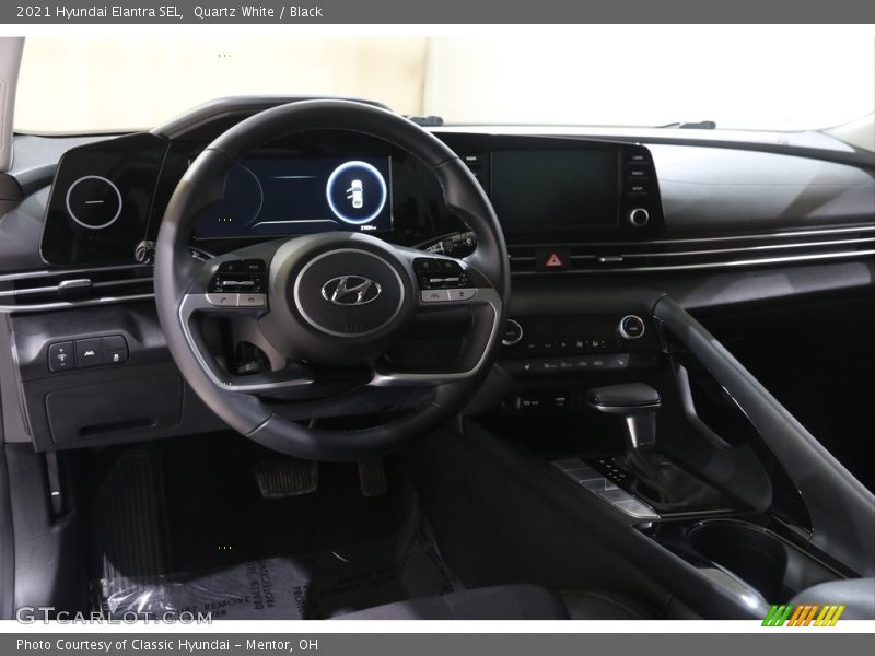 Quartz White / Black 2021 Hyundai Elantra SEL