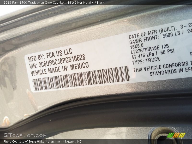 Billet Silver Metallic / Black 2023 Ram 2500 Tradesman Crew Cab 4x4