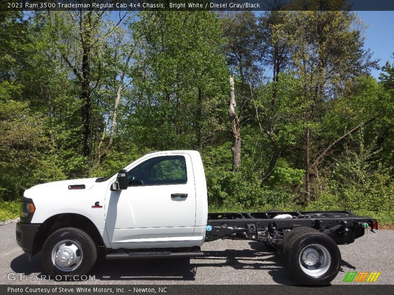 Bright White / Diesel Gray/Black 2023 Ram 3500 Tradesman Regular Cab 4x4 Chassis