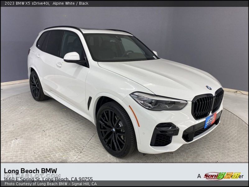 Alpine White / Black 2023 BMW X5 sDrive40i