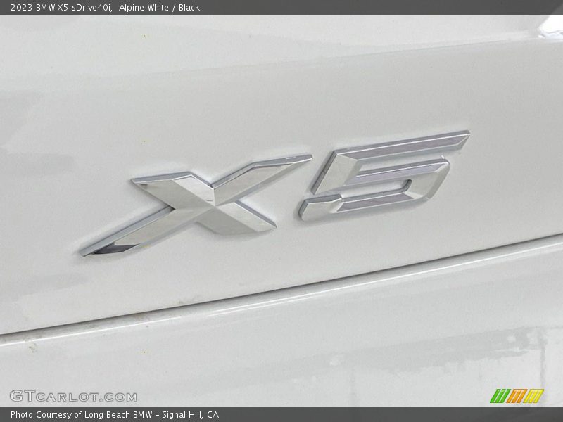 Alpine White / Black 2023 BMW X5 sDrive40i