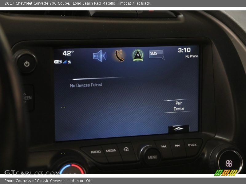 Controls of 2017 Corvette Z06 Coupe