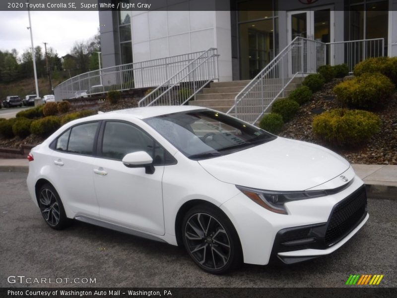 Super White / Light Gray 2020 Toyota Corolla SE