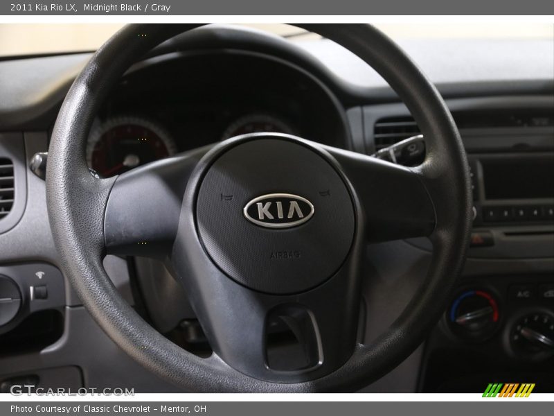Midnight Black / Gray 2011 Kia Rio LX