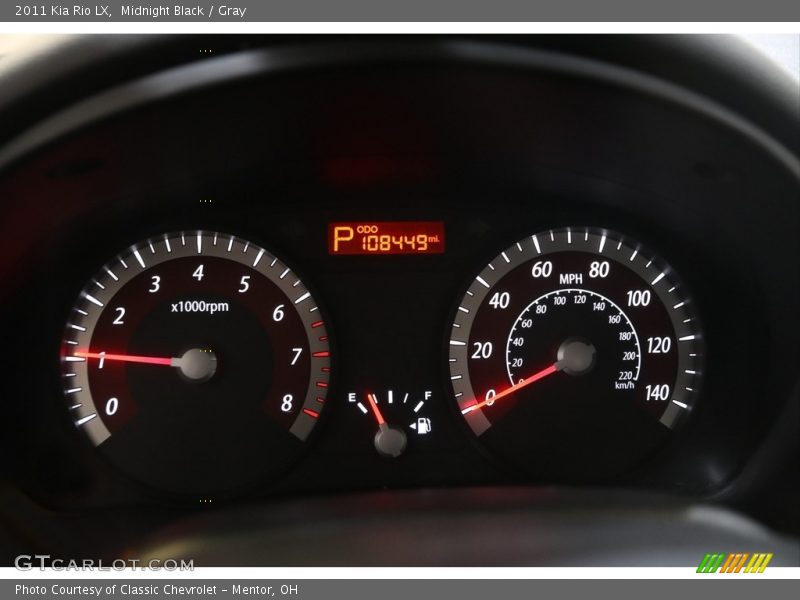 Midnight Black / Gray 2011 Kia Rio LX