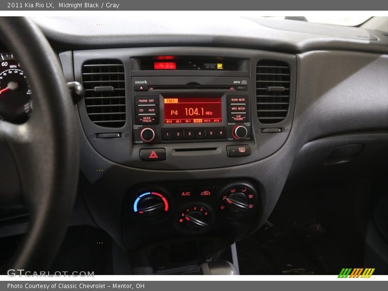 Midnight Black / Gray 2011 Kia Rio LX