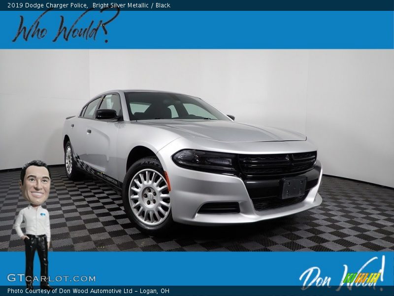 Bright Silver Metallic / Black 2019 Dodge Charger Police