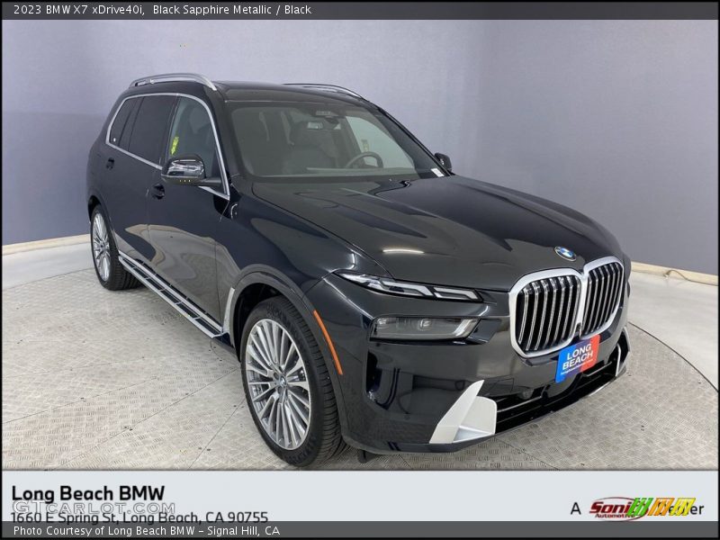 Black Sapphire Metallic / Black 2023 BMW X7 xDrive40i