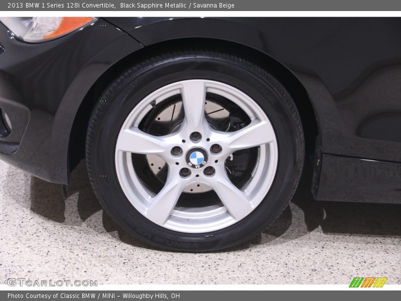 Black Sapphire Metallic / Savanna Beige 2013 BMW 1 Series 128i Convertible