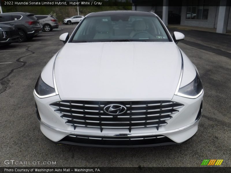 Hyper White / Gray 2022 Hyundai Sonata Limited Hybrid