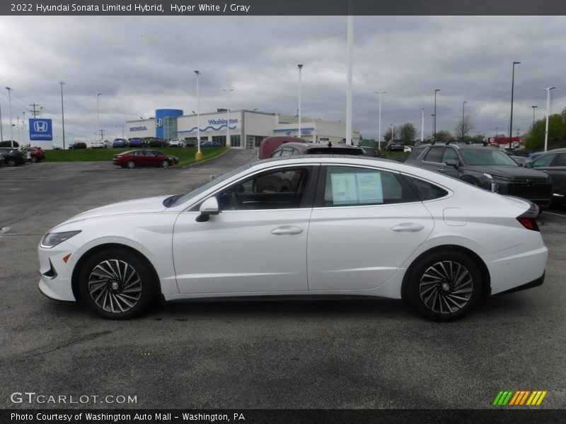 Hyper White / Gray 2022 Hyundai Sonata Limited Hybrid
