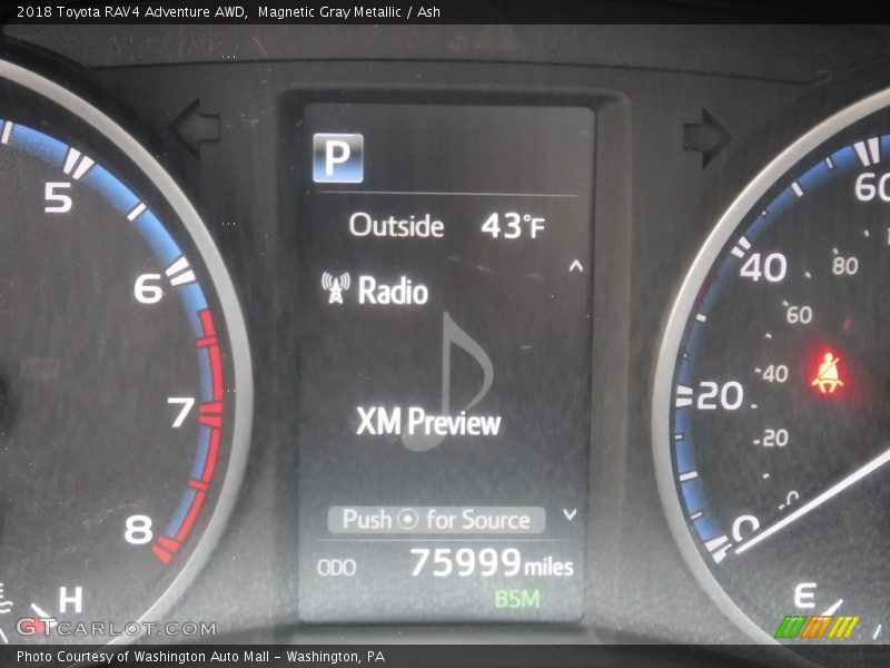 Magnetic Gray Metallic / Ash 2018 Toyota RAV4 Adventure AWD
