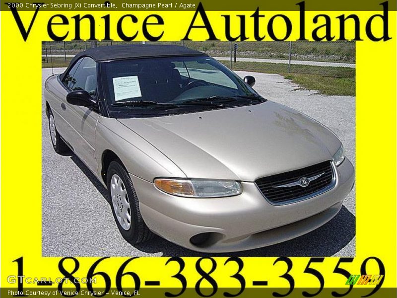 Champagne Pearl / Agate 2000 Chrysler Sebring JXi Convertible
