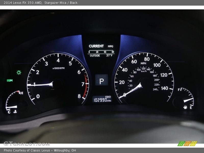 Stargazer Mica / Black 2014 Lexus RX 350 AWD