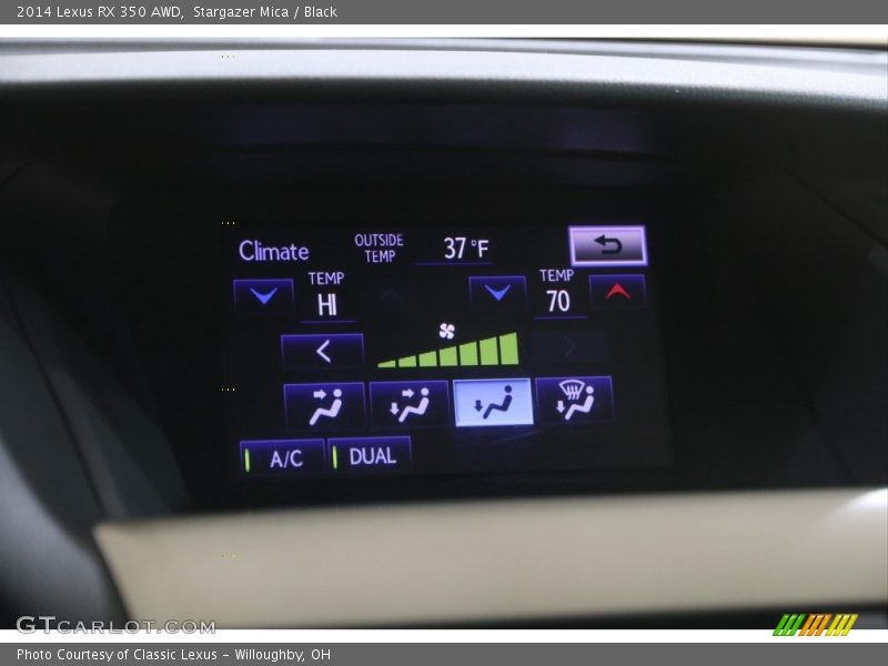 Stargazer Mica / Black 2014 Lexus RX 350 AWD