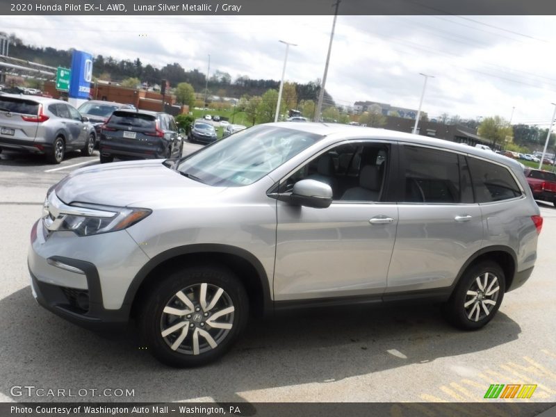 Lunar Silver Metallic / Gray 2020 Honda Pilot EX-L AWD
