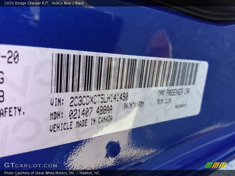 IndiGo Blue / Black 2020 Dodge Charger R/T